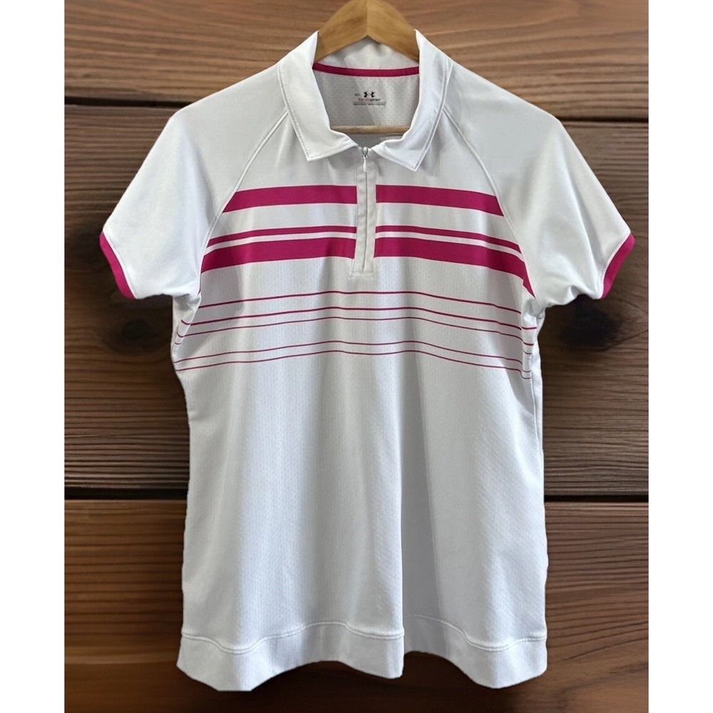 Women's Under Armour 1/4 Zip Golf Polo Shirt Sz XL ⛳️